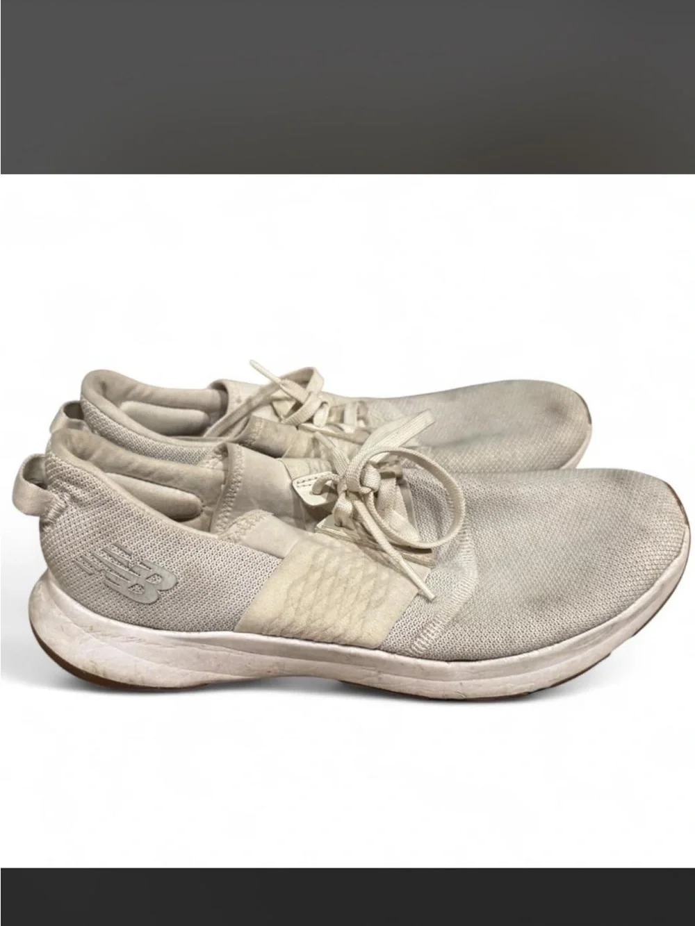 New Balance Women's Beige Athletic Slip-On Sneakers